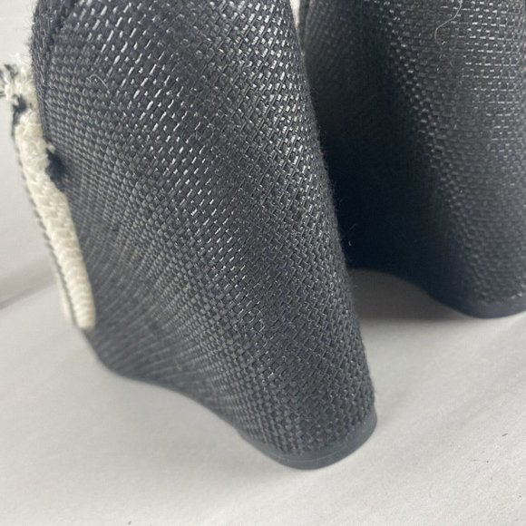 Women's Witchery Size 39 Multicolored Woven Fabric Cover Platform Wedge Shoes - Picture 11 of 16